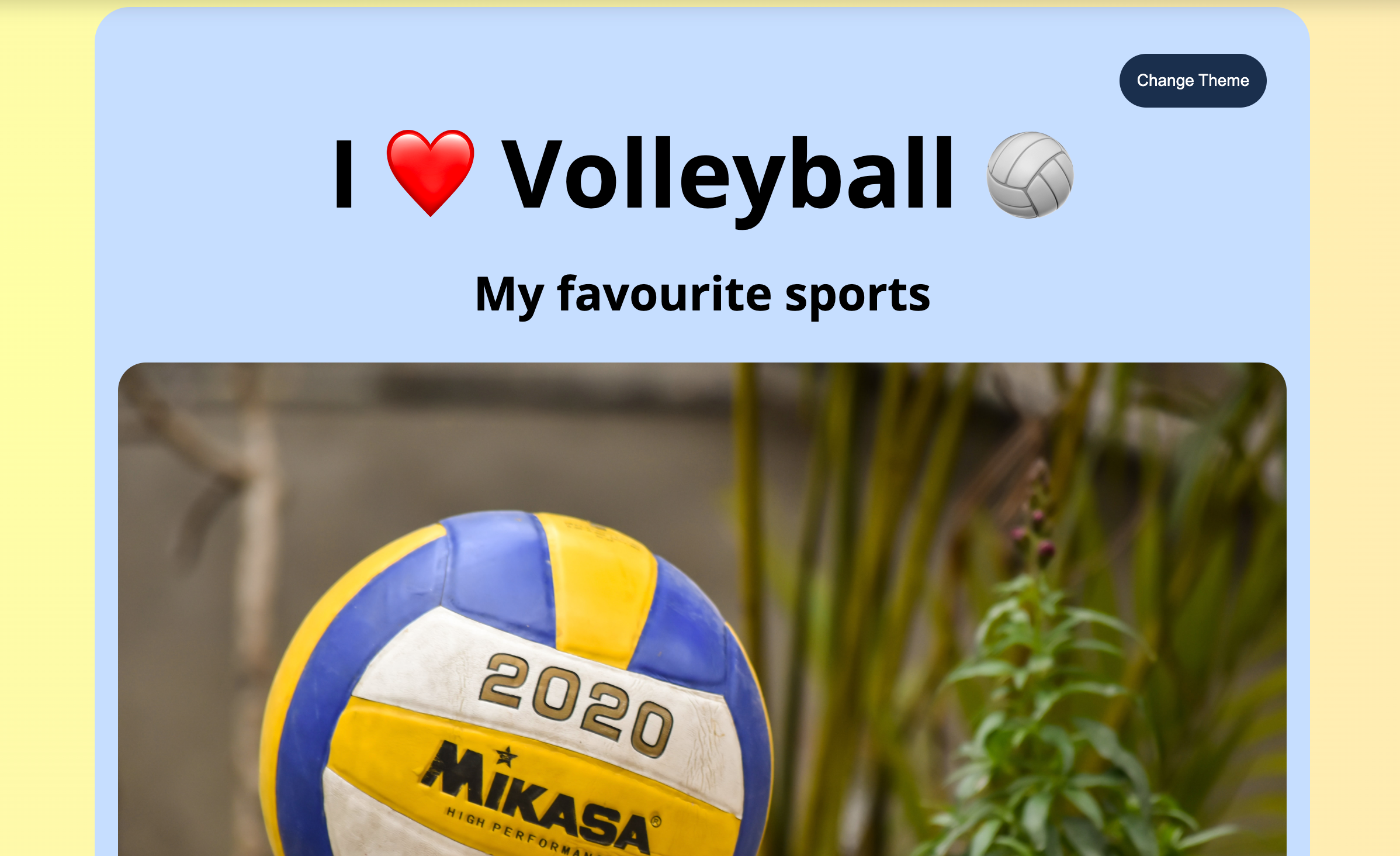 volleyball-landingpage-screenshot